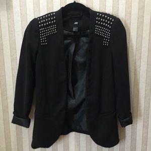 H&M Black Studded Blazer